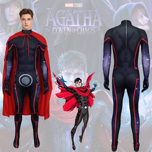 Disfraz de Scarlet Witch, conjunto de mono con capa para juegos de rol de anime, actuación de Halloween - Product Image 1