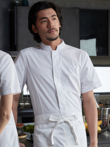 Haut de gamme Executive <span class=keywords><strong>Chef</strong></span> vêtements cuisson pâtisserie Western Restaurant <span class=keywords><strong>Chef</strong></span> vêtements de travail cuisine femmes hommes <span class=keywords><strong>Chef</strong></span> uniforme pour l'été - Product Image 2