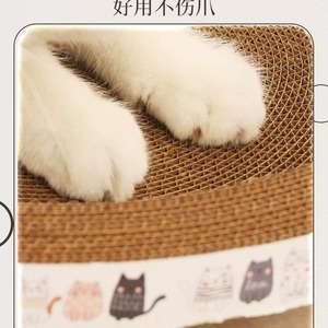 ที่ลับเล็บและที่นอนแมวแบบกลม ทำจากกระดาษลูกฟูก ทนทานสำหรับแมว - Product Image 5