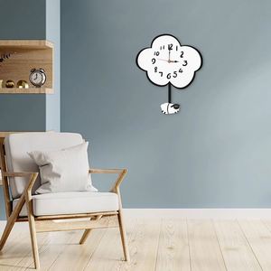 Acrylic Cloud Sheep Swinging Wall <b>Clock</b> Silent Creative Decor for Living Room Fashion Pendant Hanging <b>Clock</b> for Home & Office - Product Image 5