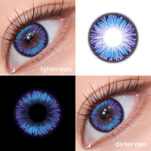 <span class=keywords><strong>Lentilles</strong></span> de contact colorées douces Miiemo pour Halloween, motif fleur violette, 2 pièces (1 paire), <span class=keywords><strong>sans</strong></span> <span class=keywords><strong>ordonnance</strong></span>, 38% de teneur en eau - Product Image 3