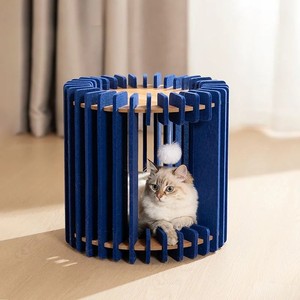 Kattennest Alle seizoenen Universeel Krasbestendig Huisdierbed Slijtvast Halfgesloten stijl Pompoenhuis Kattenspeelgoed Creatief Nieuw - Product Image 4
