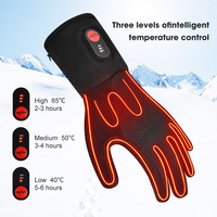 Gants de ski chauffants en néoprène avec batterie rechargeable 7,4 V 2200 mAh, doublure imperméable, voyant lumineux et bouton d'alimentation, pour l'hiver