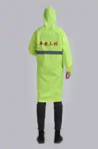 Wholesale Waterproof FR Reflective PU Construction Industrial Work Yellow Raincoat For Construction Workers