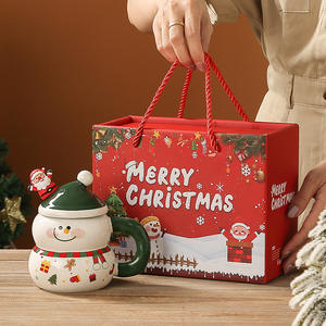 ถ้วยเซรามิกลายคริสต์มาสสุดสร้างสรรค์แก้วลายการ์ตูนตุ๊กตาหิมะของขวัญวันคริสต์มาสสไตล์สูงของที่ระลึกแบบข้ามพรมแดน - Product Image 4