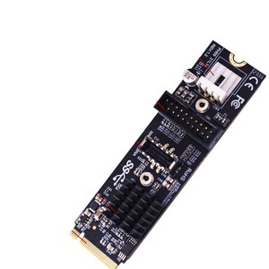 Carte d'extension d'interface TISHRIC M.2 PCIe vers <span class=keywords><strong>USB3</strong></span> Type-E & C 19/20P avec contrôleur principal UPD720201 M.2 MKey pour ordinateur - Product Image 1