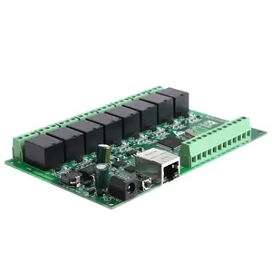 8 canais Relé rede IP relé Web Relé interface Ethernet RJ45 controle duplo