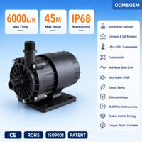 Pompe de circulation CC 48V personnalisée OEM ODM ZKSJ, sortie directe d'usine, 6000L/H, hauteur de refoulement 45M avec puissance de sortie constante