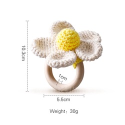 Crochet flower rattle