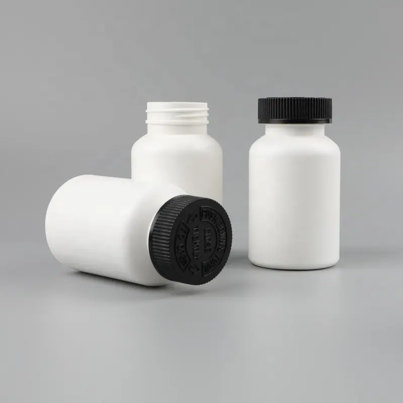 Factory Manufacturer White 250m HDPE Pill Capsule Medicine Bottle Tablet Nutritional Supplements Pharmaceutical Plastic Bottle