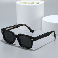 Lunettes de soleil tendance 2026 écologiques, rectangulaires, avec insert à broche, légères, en PC transparent, essentielles