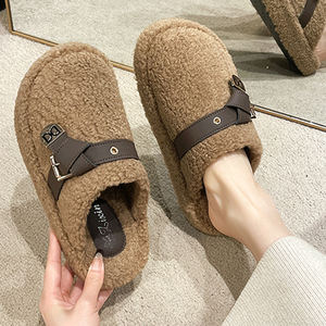 <span class=keywords><strong>Ciabatte</strong></span> GON22 <span class=keywords><strong>pelose</strong></span> da donna Outdoor, versatili autunno inverno, <span class=keywords><strong>ciabatte</strong></span> in cotone con suola spessa con puntali - Product Image 3