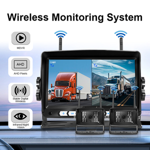 AHD 720P กล้องมองหลังด้านหน้าระบบตรวจสอบอินฟราเรดการมองเห็นได้ในเวลากลางคืน 7 นิ้ว 2CH ไร้สายสำรองไร้สาย-7N-X38 - Product Image 2