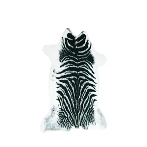 1PC Zebra thảm, nhân tạo da hổ chống trượt mat Đối với trang trí nội thất động vật thảm thảm