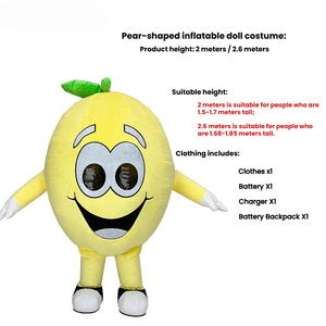 Disfraz Inflable de Mascota de <span class=keywords><strong>Anime</strong></span> de Fruta de 2 Metros en Existencia para Eventos de Carnaval, Actuaciones, Fiestas, <span class=keywords><strong>Alquiler</strong></span> Comercial - Product Image 3