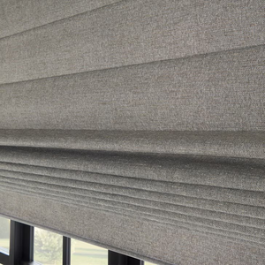 فاخر أوتوماتيكي متعدد الطبقات كهربائي لاسلكي معتم قطن ستائر رومانية ستائر بمحركات ظل روماني إيطالي - Product Image 3