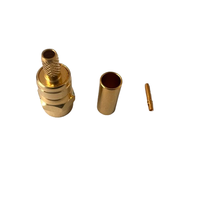 Connecteur coaxial SMC-C-K1.5 plaqué or femelle Connecteur SMC à sertir Câble RG316 RG174