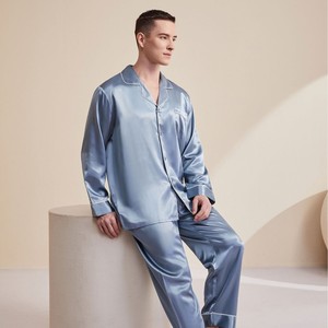 100% Dâu Lụa Đồ Ngủ Thiết Lập Cho Nam Giới 22 Momme Lụa Vải Với OEKO-TEX 6A Lớp Sợi Cho Người Đàn Ông Da Lụa Đồ Ngủ - Product Image 2