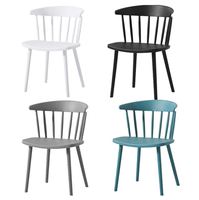 Chaise de salle à manger en plastique moderne et durable, surface lisse, dossier ergonomique, design léger pour la maison et le parc, vente en gros disponible