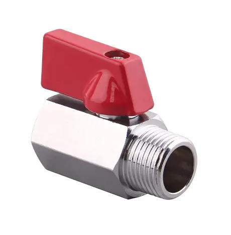 1/4 mini ball valve chrome plated Shut-Off Brass Ball Valve 1/2'' Standard Connections with Polished Chrome Finish