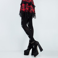CY212 Collants d'été en nylon imprimés sang rouge pour Halloween, chaussettes à base noire pour fêtes, style sexy pour femmes, vente en gros d'usine