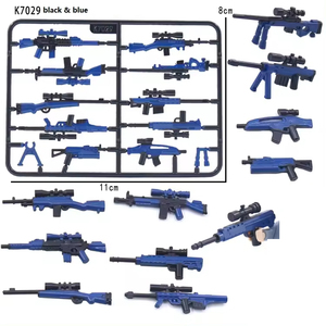 Pack de <span class=keywords><strong>mini</strong></span>-pistolets jouets compatibles avec les figurines de la Seconde Guerre mondiale, ensemble d'équipement d'équipe SWAT, blocs de construction pour garçons, accessoires et équipement de combat. - Product Image 3