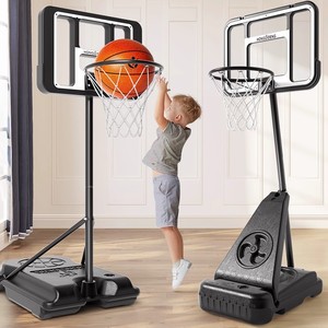 Canasta de Baloncesto Portátil, Removible, Ajustable en Altura, Resistente, para Exteriores, con Ruedas - Product Image 5