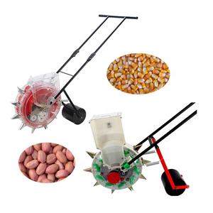 Planteur manuel à une rangée semoir manuel à pousser semoir de précision semoir à maïs à roue avec boîte à engrais - Product Image 1