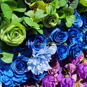 2025 Offre Spéciale fleur artificielle décoration murale mariage bleu et violet fleur mur fond décoration - Product Image 3