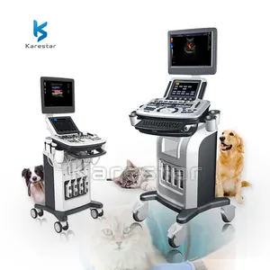 Instruments médicaux 3D 4D VET Couleur Doppler Scanner à ultrasons chariot échografo machine à ultrasons