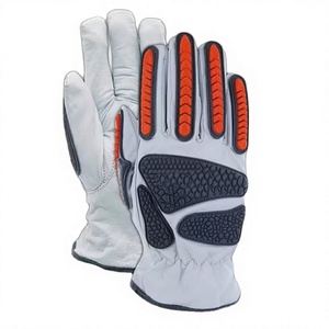 High-quality High-performance Impact Resistant Leather Non-slip <b>Fire</b> Proof Anti-Cut 10-inch Safety Cuff Mechanical Safety Gloves - Product Image 2