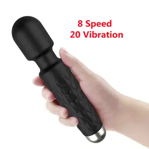 Powerful 8 Speed 20 Vibration Skin Wand Massage Handheld Persona Wand Massager For Women Sex