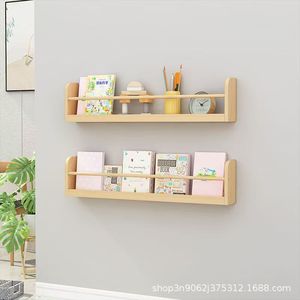Wooden <b>Wall</b> <b>Mounted</b> Storage Rack Rectangle Floating <b>Shelf</b> For Living Room Bedroom Desktop Display Organizing - Product Image 2