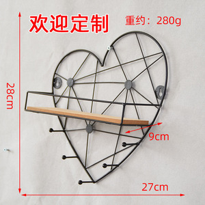 Wall-mounted Storage Rack Black Wire Polygon Shape Minimalist Design For Bathroom Living Room <b>Bedroom</b> Decorative <b>Shelf</b> - Product Image 4
