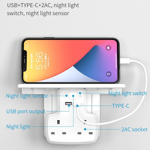 Enchufe de Extensión de Pared Doble de 3 Pines con USB A+C, Estándar del Reino Unido, Buena Calidad, Smart Life - Product Image 5