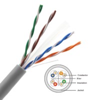 Personalizado 305m 1000ft CMR Cat 6 LAN Cable 4 pares 23AWG CU Cobre Datos U/UTP Riser Caja nominal Cable de computadora para comunicación
