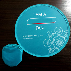 Éventail rond pliable personnalisé imprimé par sublimation, disque volant en nylon flexible pour la promotion estivale, <span class=keywords><strong>film</strong></span> plastique - Product Image 2