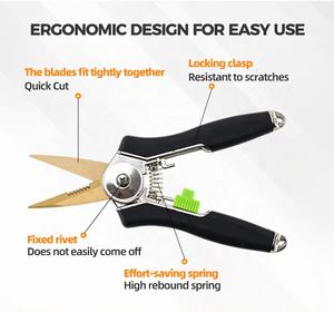 Tijeras de Podar de Jardín con Hoja Recta y Dentada - Tijeras Florales de Precisión para Plantas y Bonsáis - Product Image 6