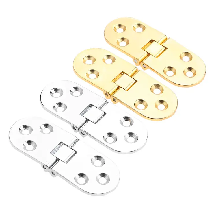 Flap Hinge Scharnier Bisagras Plegable Self Hinges for Furniture Folding Tables Cabinets Doors Matt Brass Hinge Flush Mounted