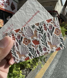 Cartes de visite personnalisées en relief à l'aveugle Texture surélevée Papier kraft Papier de coton Carte de visite de qualité supérieure avec un design unique - Product Image 2