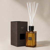 Difusor de Aromas Aikun de 2200 ml, Bajo MOQ, Aroma Personalizado de Larga Duración (6 Meses), Botella de Vidrio Ámbar con Etiqueta y Logotipo, Set en Caja Marrón para Vendedores