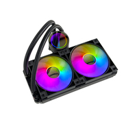 Refroidisseur liquide pour processeur AIO Manmu 120 mm avec dissipateur thermique ARGB et roulement fluide 4 broches PWM pour boîtier d'ordinateur de jeu