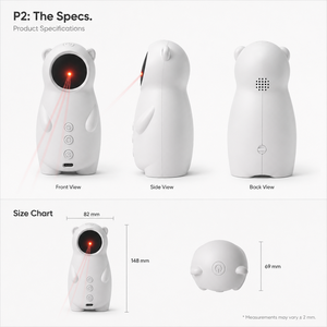 Juguete Láser Inteligente para Gatos con Infrarrojos, Rotación de 360 Grados, Recargable de 1500mAh, para Interacción y Ejercicio de Gatitos - Product Image 3
