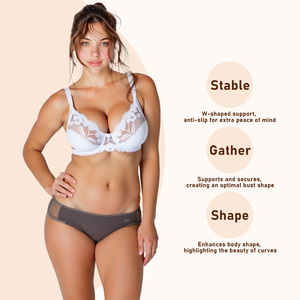 บราดันทรงแบบมีโครง รุ่นขายดีประจำปี 2026 สำหรับผู้หญิงไซส์ใหญ่ ระบายอากาศได้ดี ผ้าลูกไม้ สไตล์ใส่ได้ทุกวัน เซ็กซี่ แบบถักทอ ช่วยกระชับสัดส่วน - Product Image 4