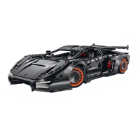 Guly 10663 MOC City 1:8, Kits de Modelos de Superautos Creativos, Bloques de Construcción de Autos Deportivos, Auto de Carreras para Adultos, Regalos, Conjuntos de Bloques de Construcción