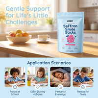 WELLBODY Kids Saffron Extract Mood Support Powder Sticks – Complément Doux, Calme et Équilibré pour Enfants – 25 Sachets Individuels Adaptés aux Enfants