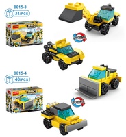 Truk Konstruksi Kota Lele Brother Transform Robot 8-in-1 Mainan Blok Bangunan Anak