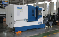 Tour CNC TCK56D Fanuc, centre de tournage robuste avec tourelle motorisée à broche unique et outils motorisés 220V