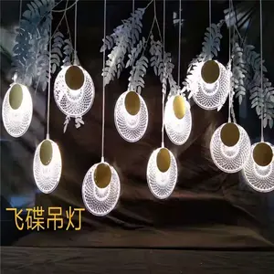 New wedding 10 heads heart-shaped acrylic oval peacock feathers chandelier wedding stage ceiling decoration lights