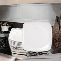 Assiettes Modernes en Mélamine – Vaisselle Écologique Carrée de 6,5 Pouces – Assiettes de Présentation et Assiettes de Fête pour Restaurants et Cuisines Domestiques